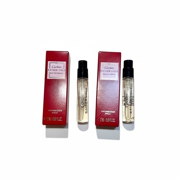 Cartier Baiser Volé Eau de Parfum Sprays Samples Set of Two NEW - Picture 4 of 5